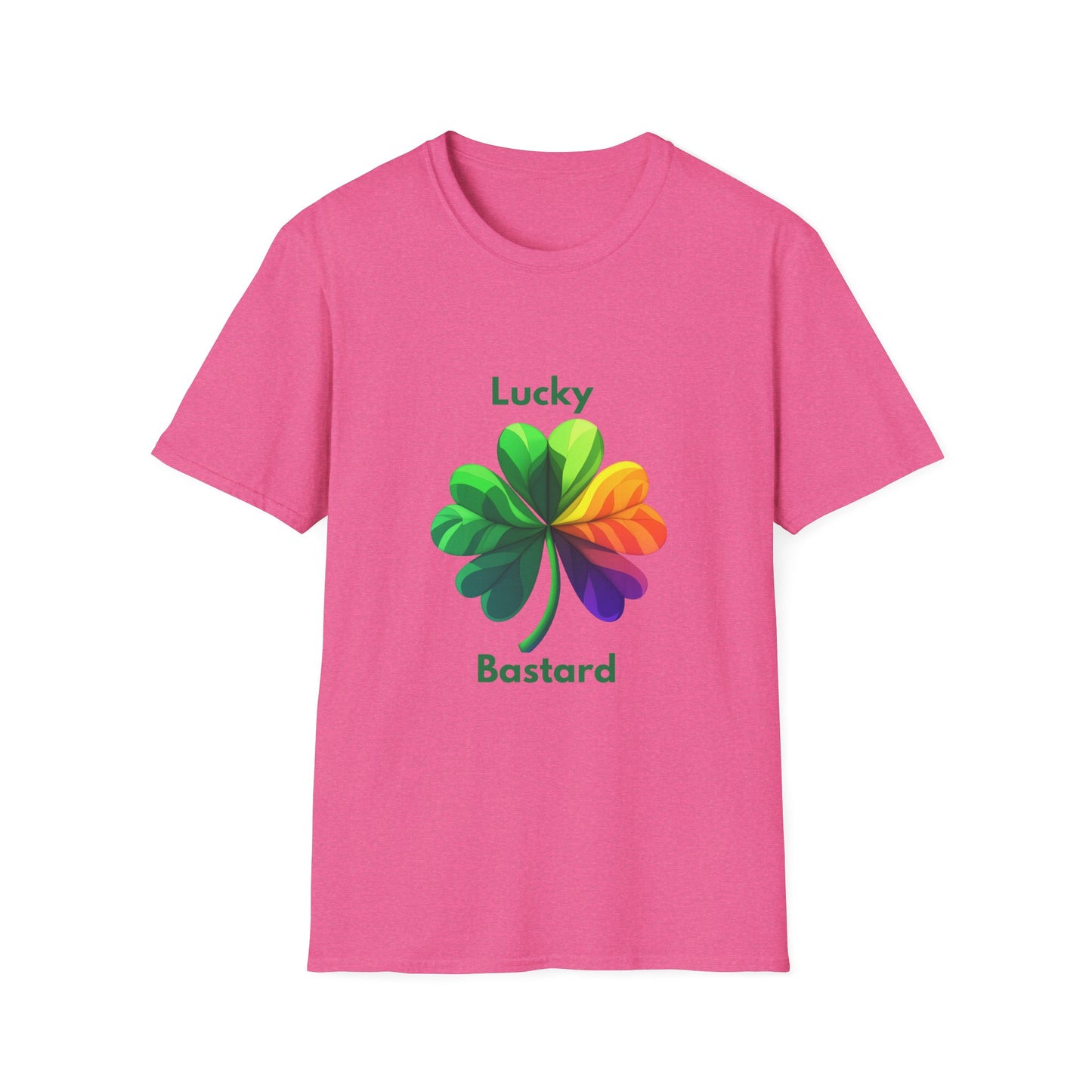 Lucky Bastard Rainbow Shamrock Pride T-Shirt | LGBTQ+ Unisex Tee