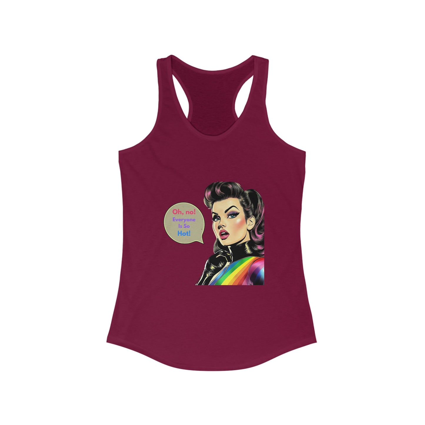 Rainbow Pride Pinup Racerback Tank | Oh No Everyone Is So Hot!