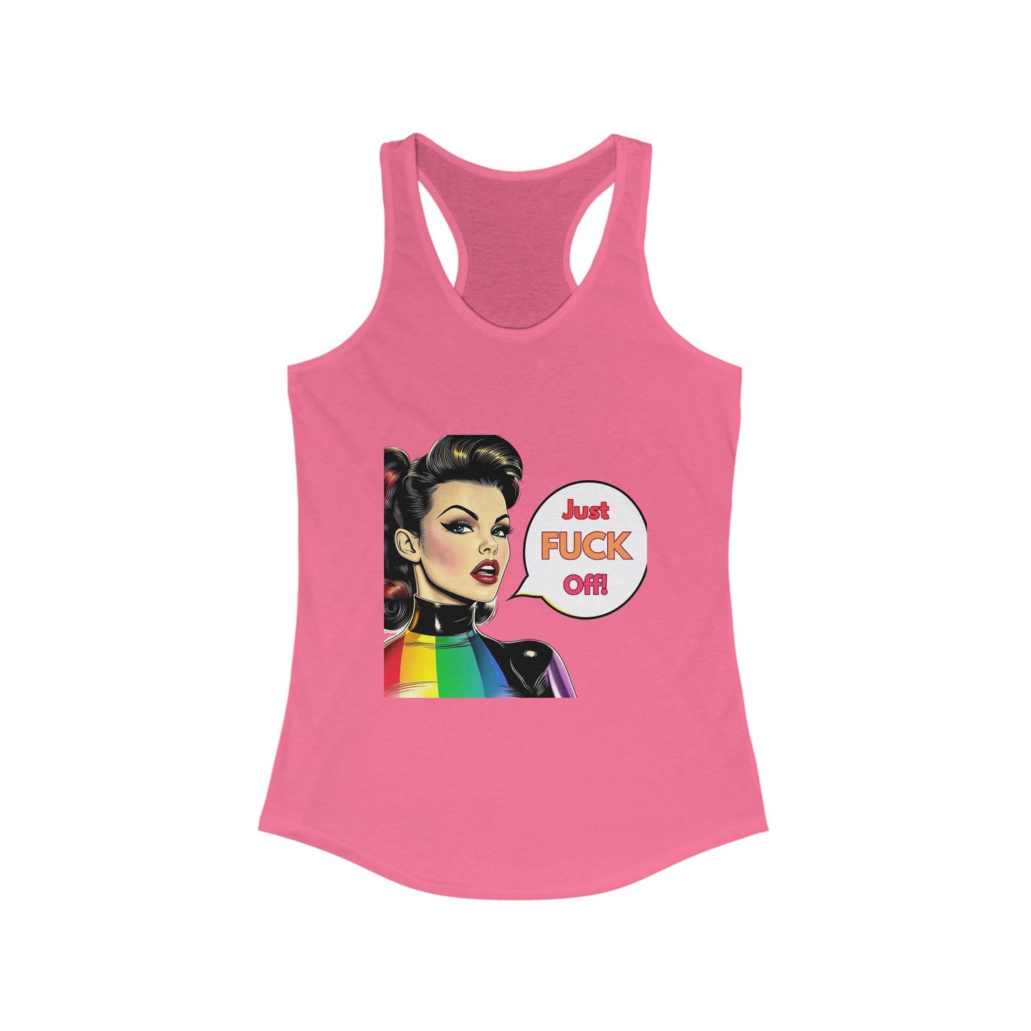 old Pride Comic Girl Racerback Tank | LGBTQ+ Statement Tank