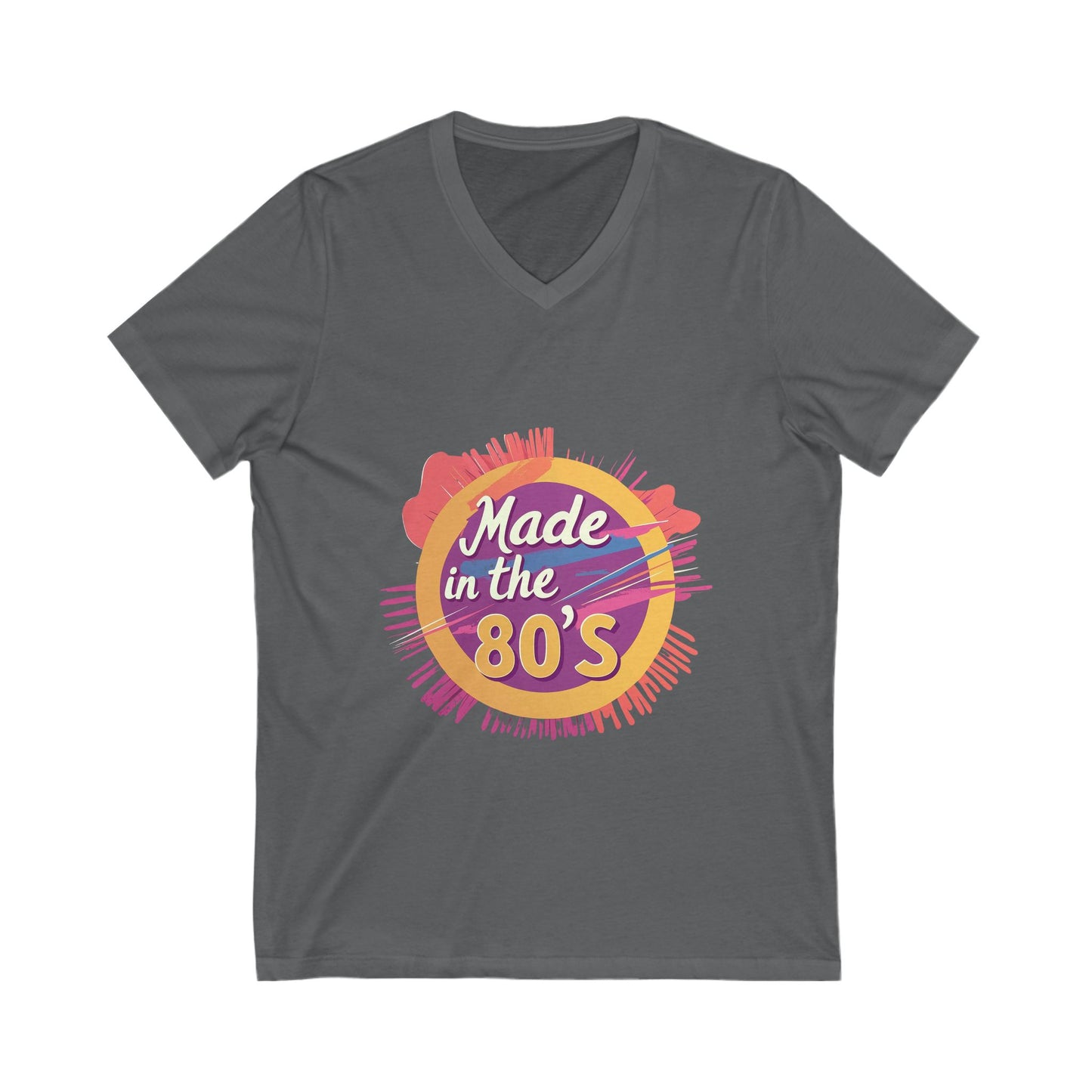 Made in the 80's Retro V-Neck T-Shirt | Vintage Birthday Gift Unisex Tee