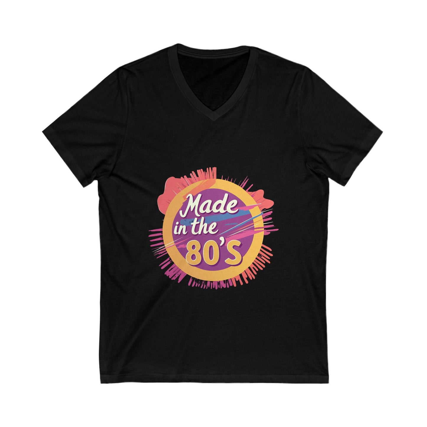 Made in the 80's Retro V-Neck T-Shirt | Vintage Birthday Gift Unisex Tee