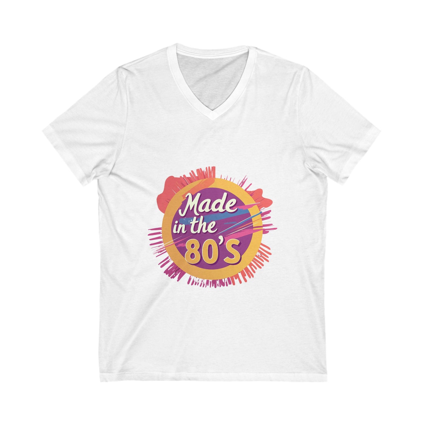 Made in the 80's Retro V-Neck T-Shirt | Vintage Birthday Gift Unisex Tee