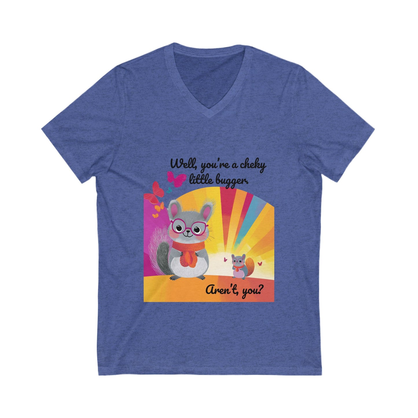 Cheeky Little Bugger Chinchilla V-Neck | Kawaii Animal Activist Tee