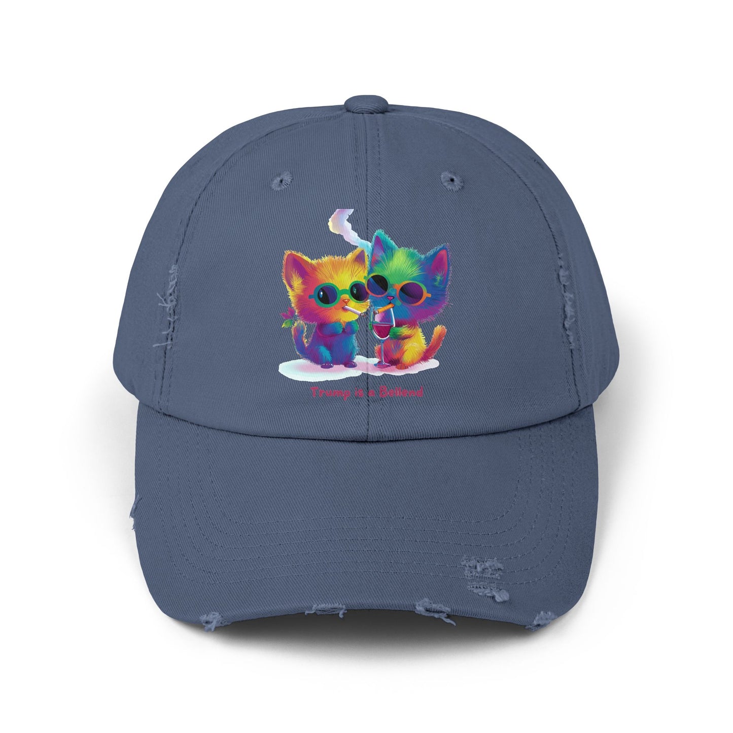 Rainbow Kitties Distressed Dad Hat | Pride is a Protest Cap