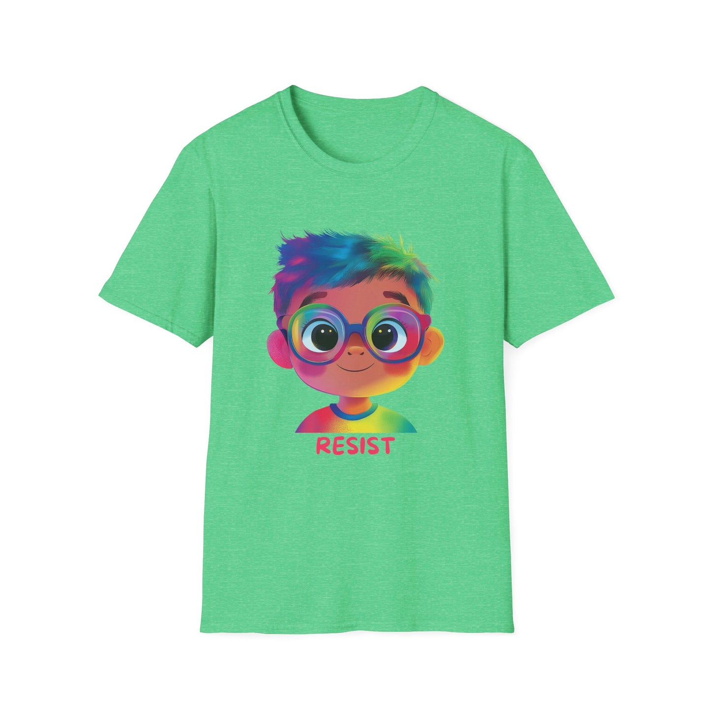 Rainbow Resist Kids T-Shirt | Kawaii Activism Unisex Tee