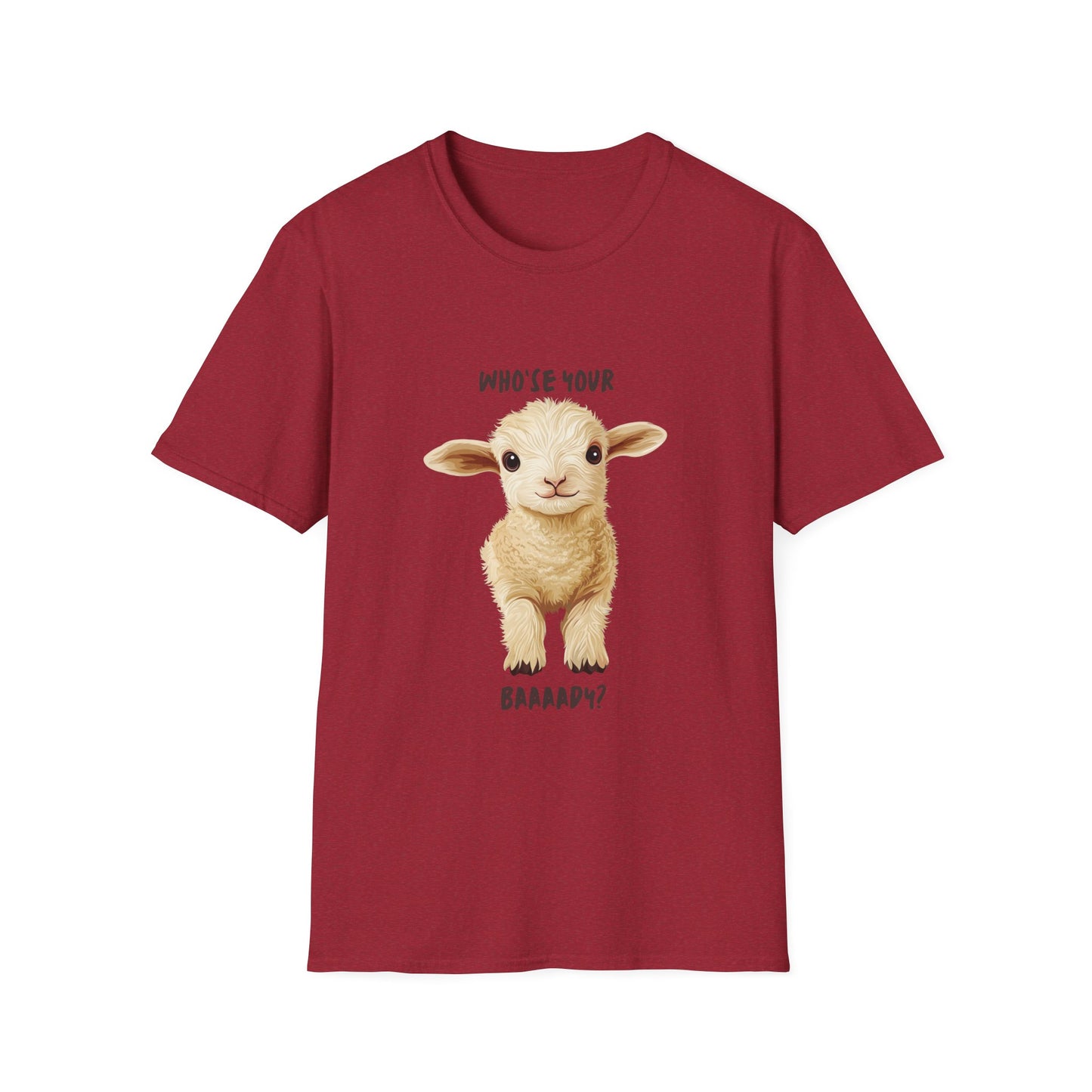 Cute Baby Lamb T-Shirt | Who's Your Baaady Pun | Farm Animal Lover Gift