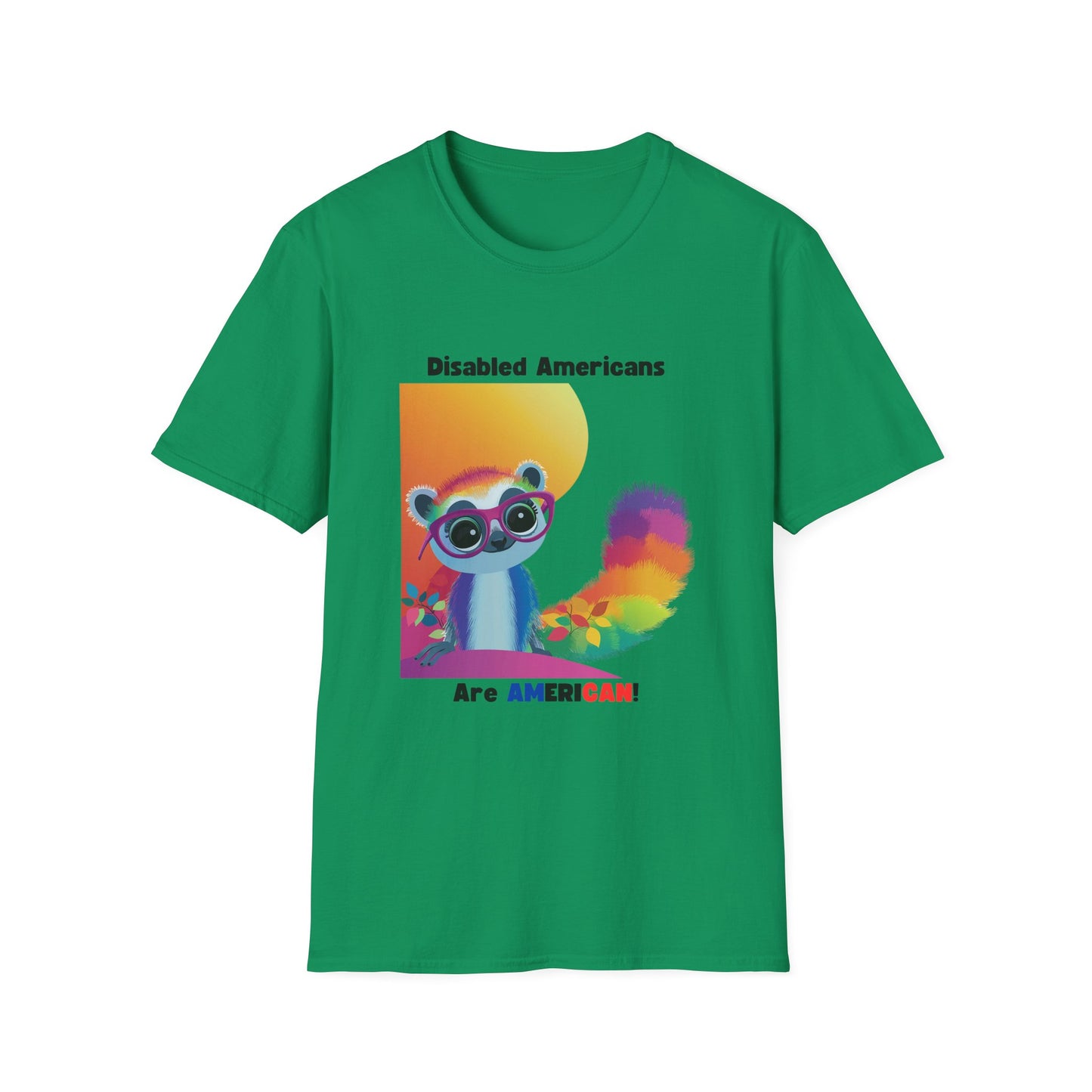 Disabled Americans Are AmeriCAN! | Cute Raccoon Disability Rights T-Shirt