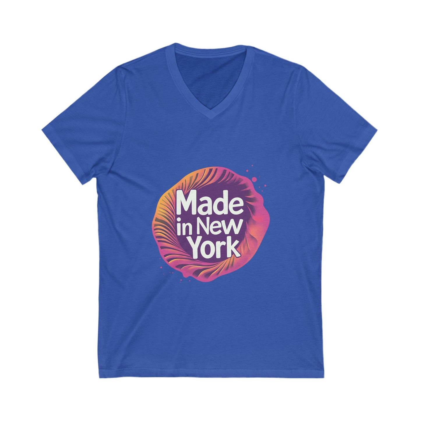 Made in New York V-Neck T-Shirt | Modern NYC Pride Design | Urban Retro Unisex Tee