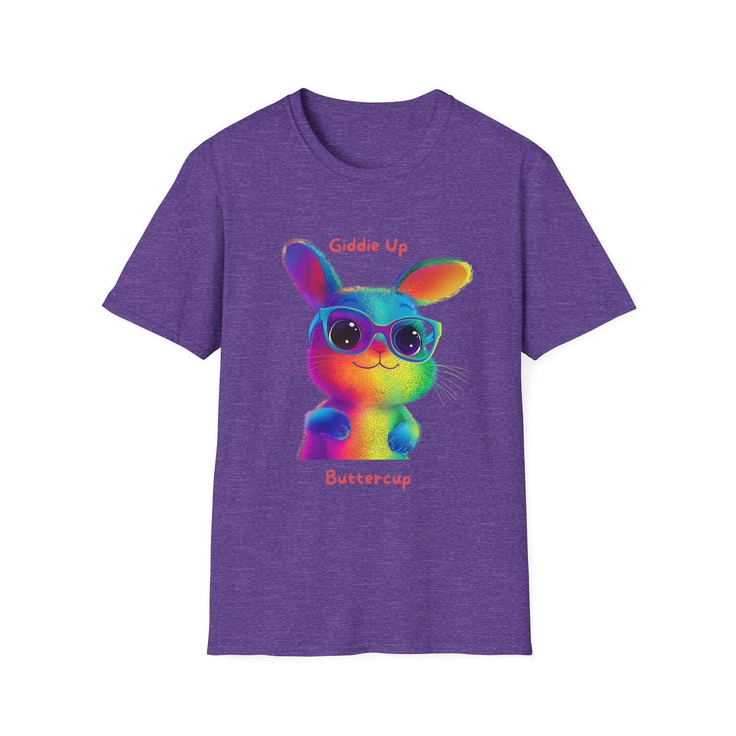 Rainbow Bunny Buttercup T-Shirt | Colorful Pride Tee | Cute LGBTQ+ Gift