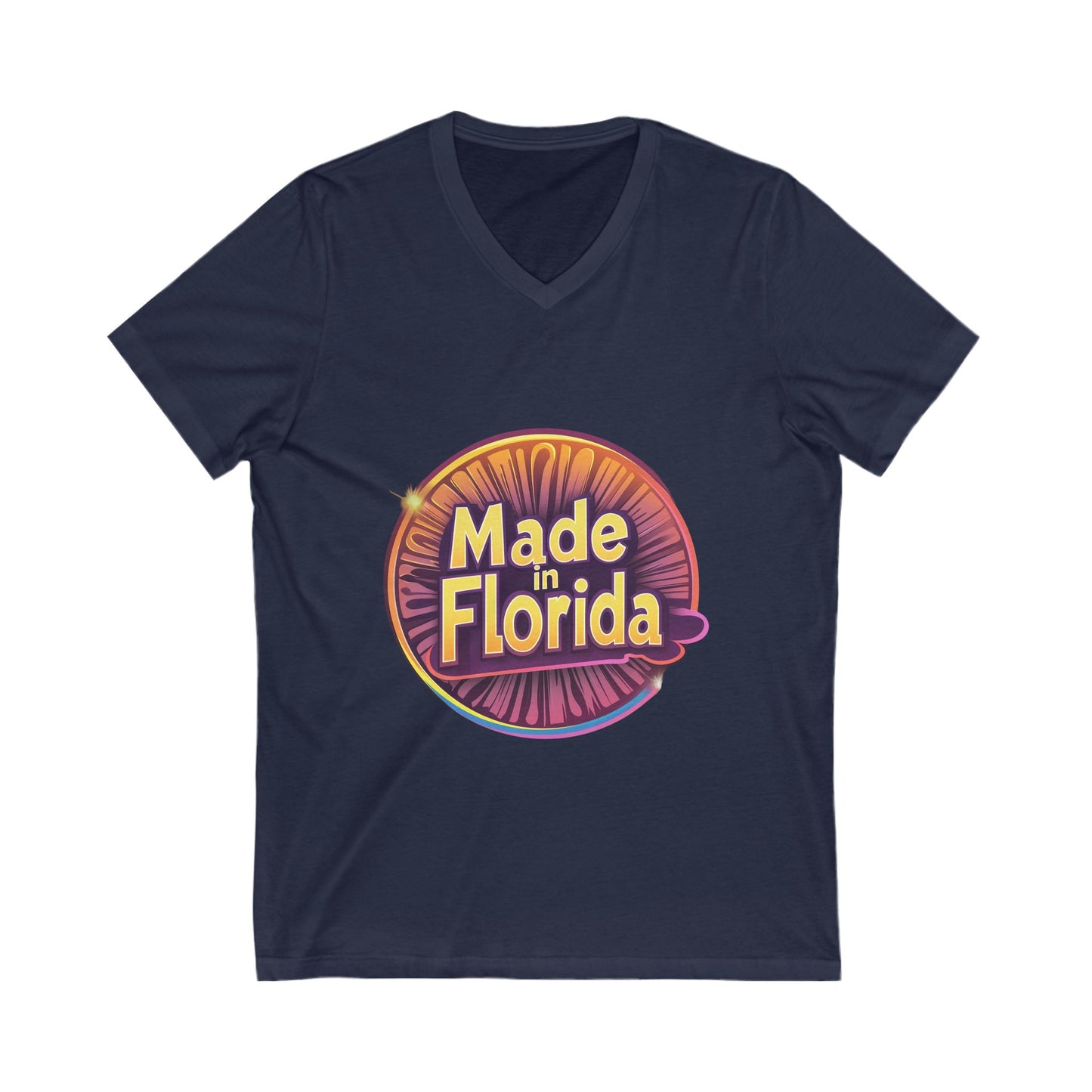 Made in Florida Retro V-Neck T-Shirt | Vintage State Pride Unisex Tee