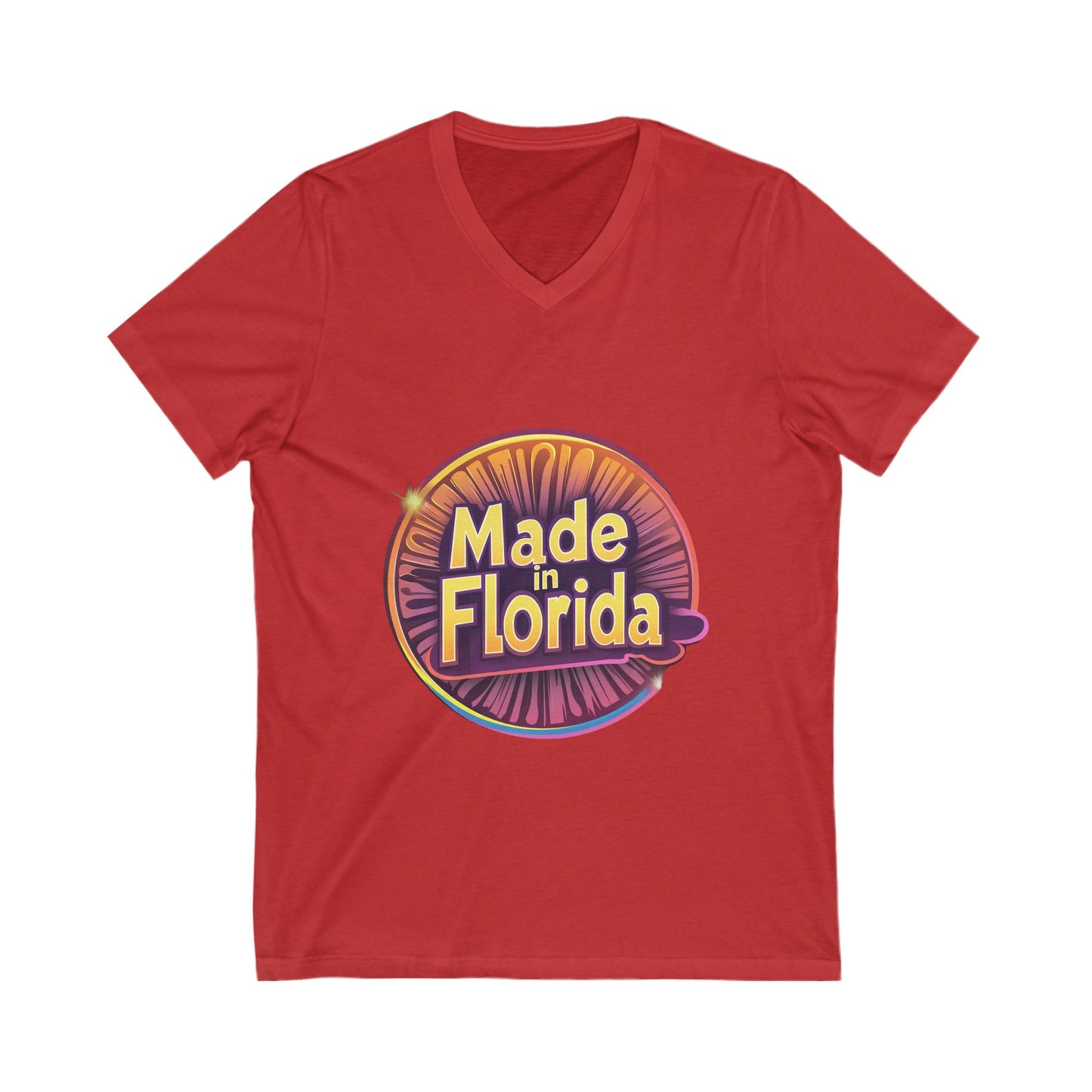 Made in Florida Retro V-Neck T-Shirt | Vintage State Pride Unisex Tee