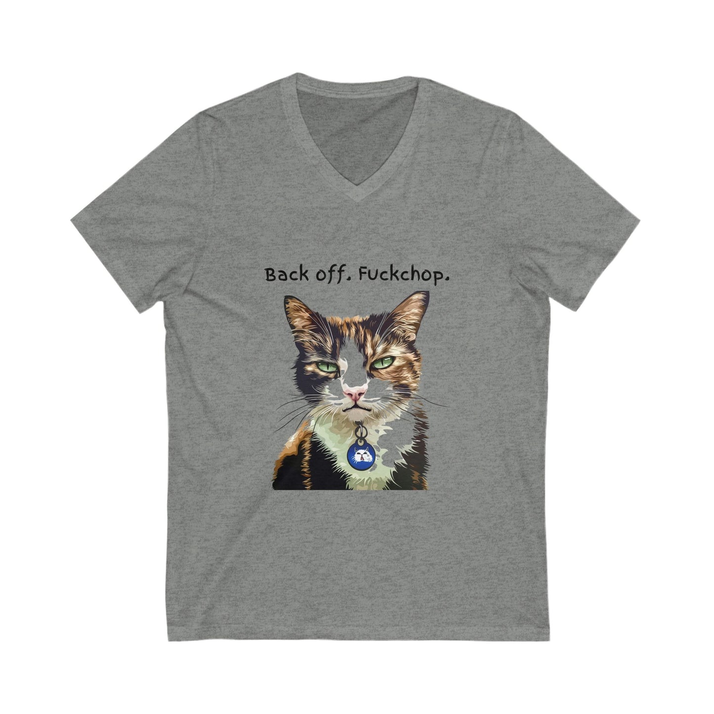 Sassy Cat V-Neck T-Shirt | Funny Pet Lover Gift | Unisex Bella Canvas Tee