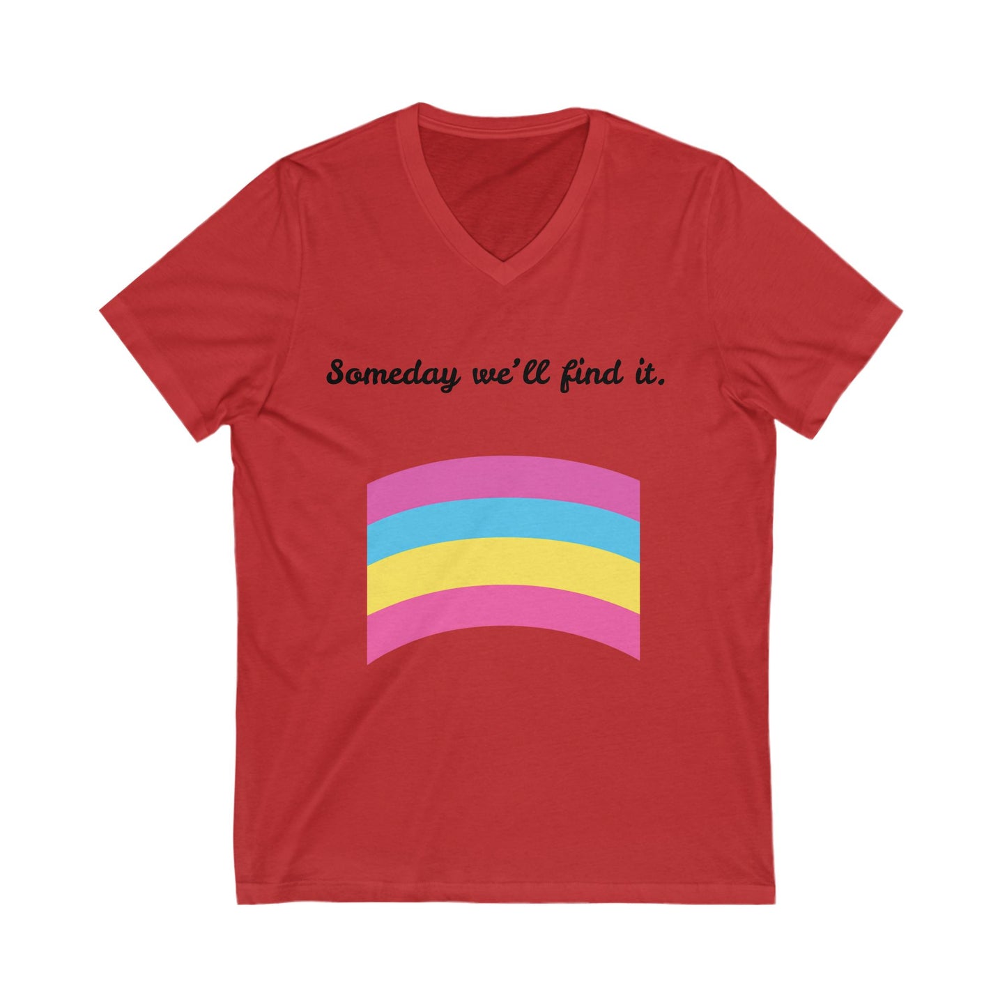Rainbow Connection V-Neck Tee | LGBTQ+ Pride T-Shirt | Hopeful Message Unisex V-Neck