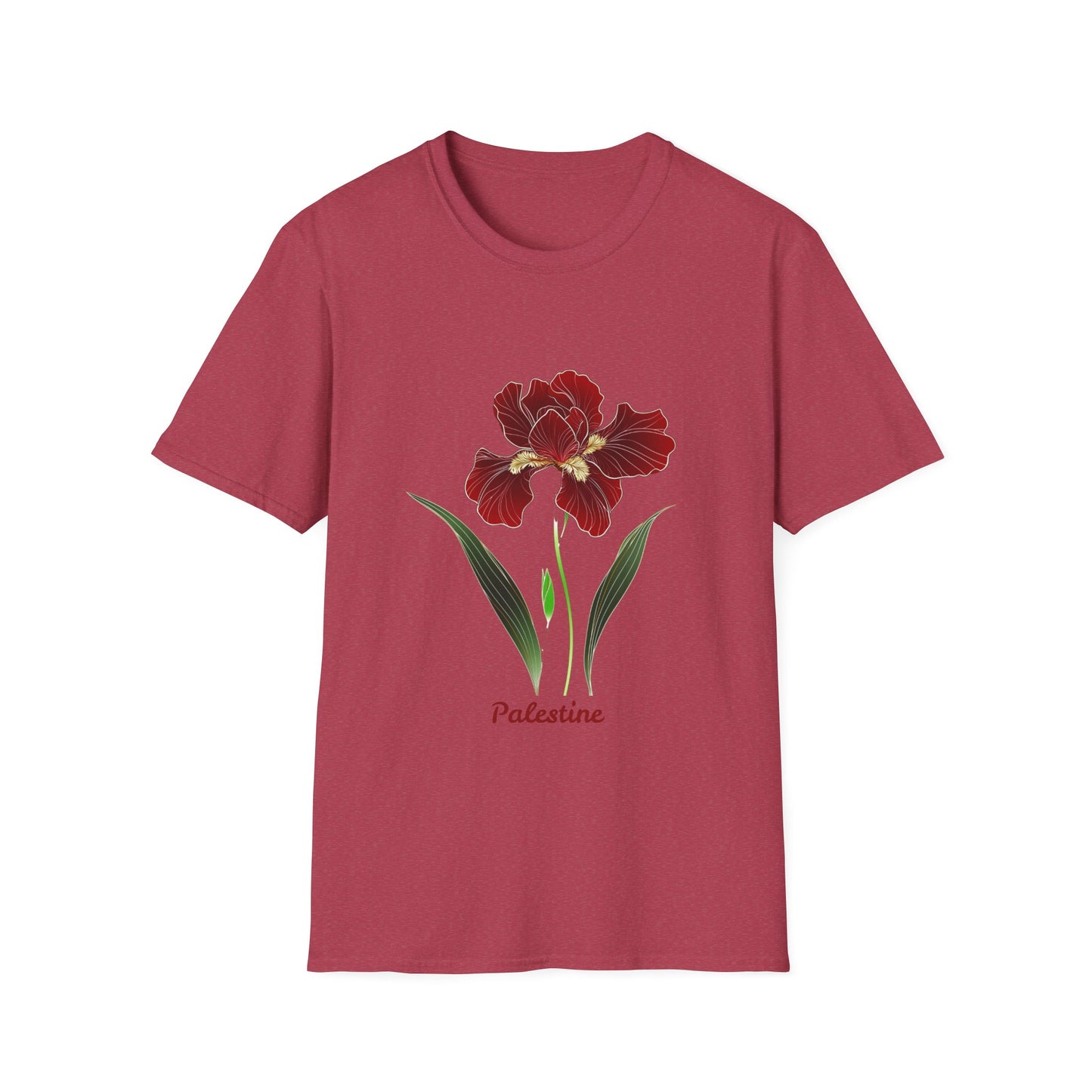 Palestine Iris Flower Unisex T-Shirt | Solidarity Cotton Tee