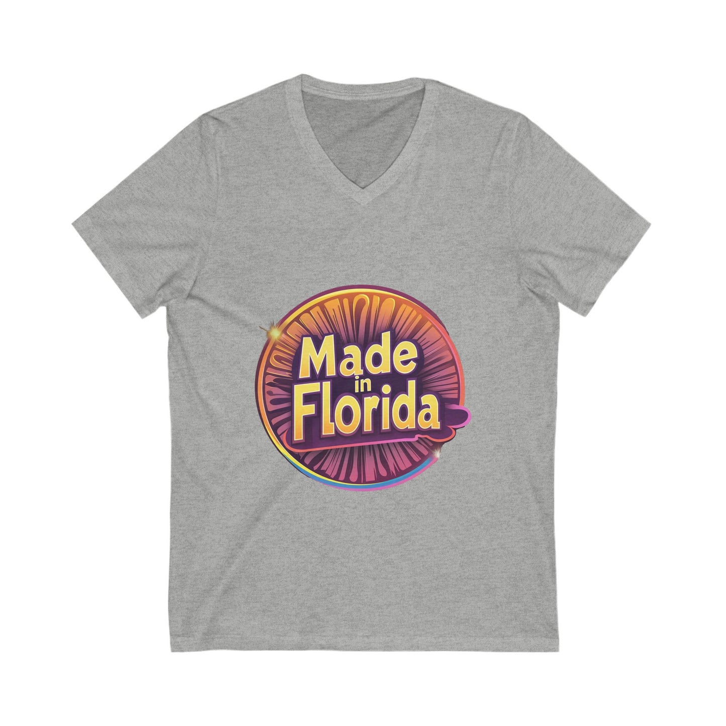 Made in Florida Retro V-Neck T-Shirt | Vintage State Pride Unisex Tee