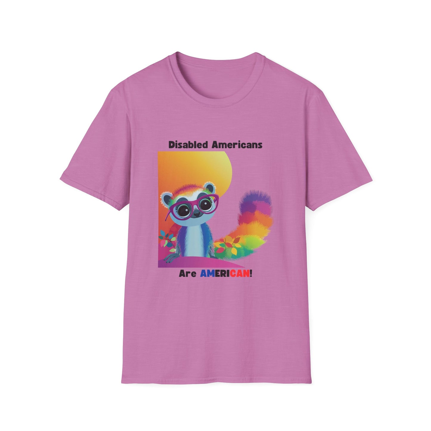 Disabled Americans Are AmeriCAN! | Cute Raccoon Disability Rights T-Shirt