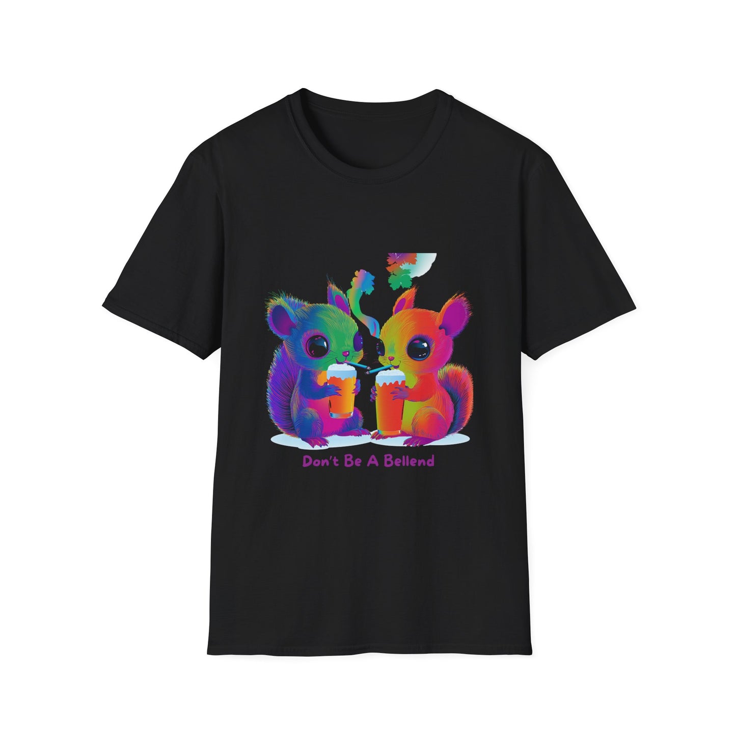 Rainbow Squirrels Don't Be A Bellend T-Shirt | Kawaii Activism