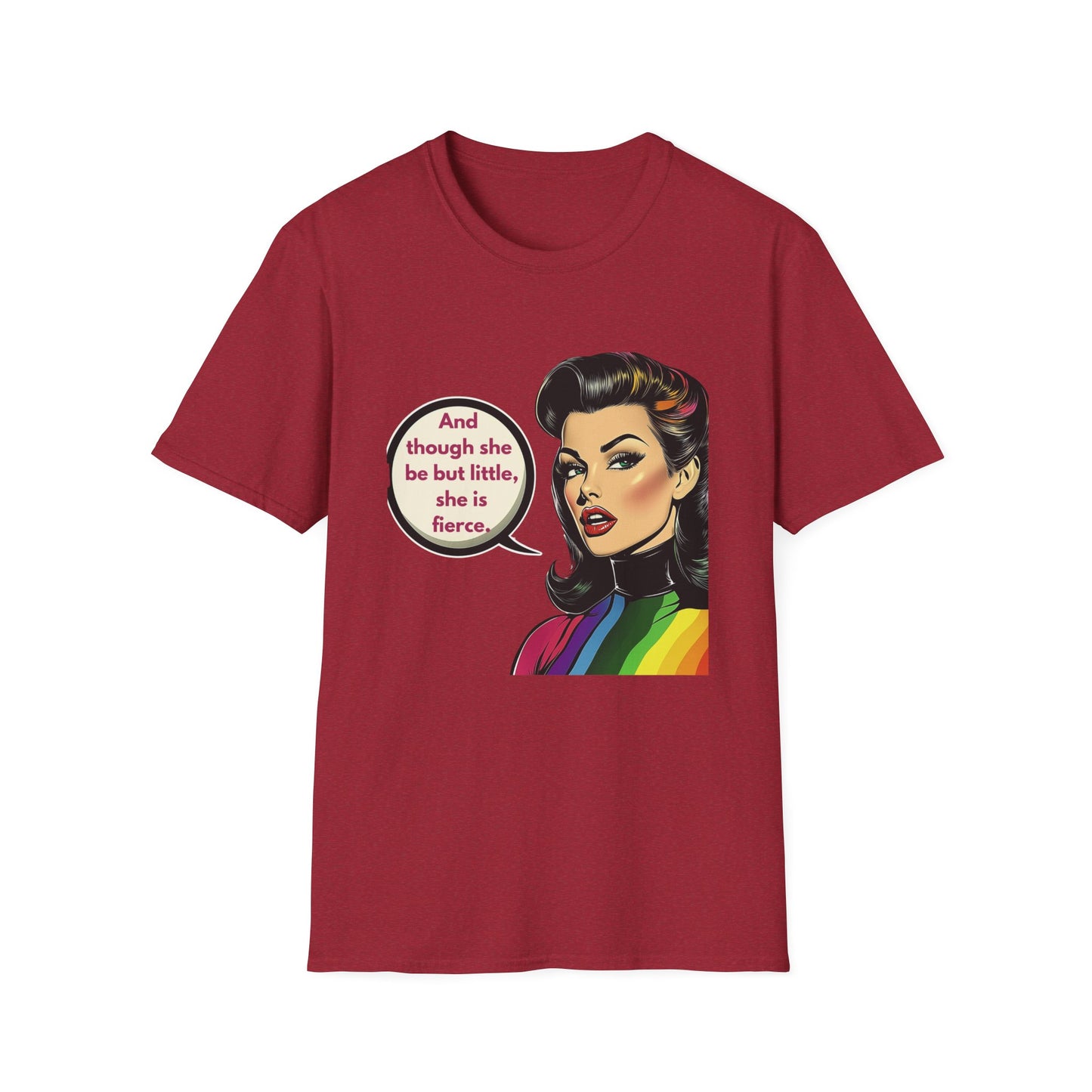 Fierce Though Little Retro Feminist T-Shirt | Vintage Comic Pride Tee