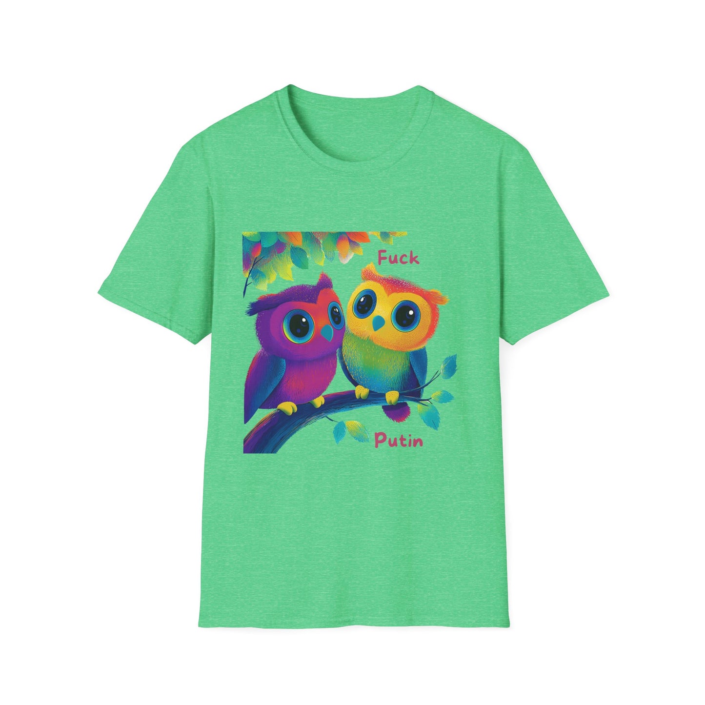 Colorful Owls Political Statement T-Shirt | Kawaii Activist Apparel