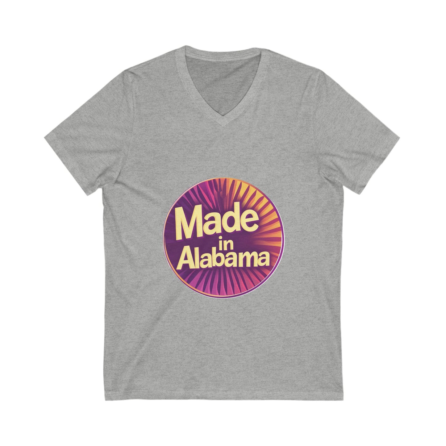 Made in Alabama Retro V-Neck T-Shirt | Vintage State Pride Unisex Tee