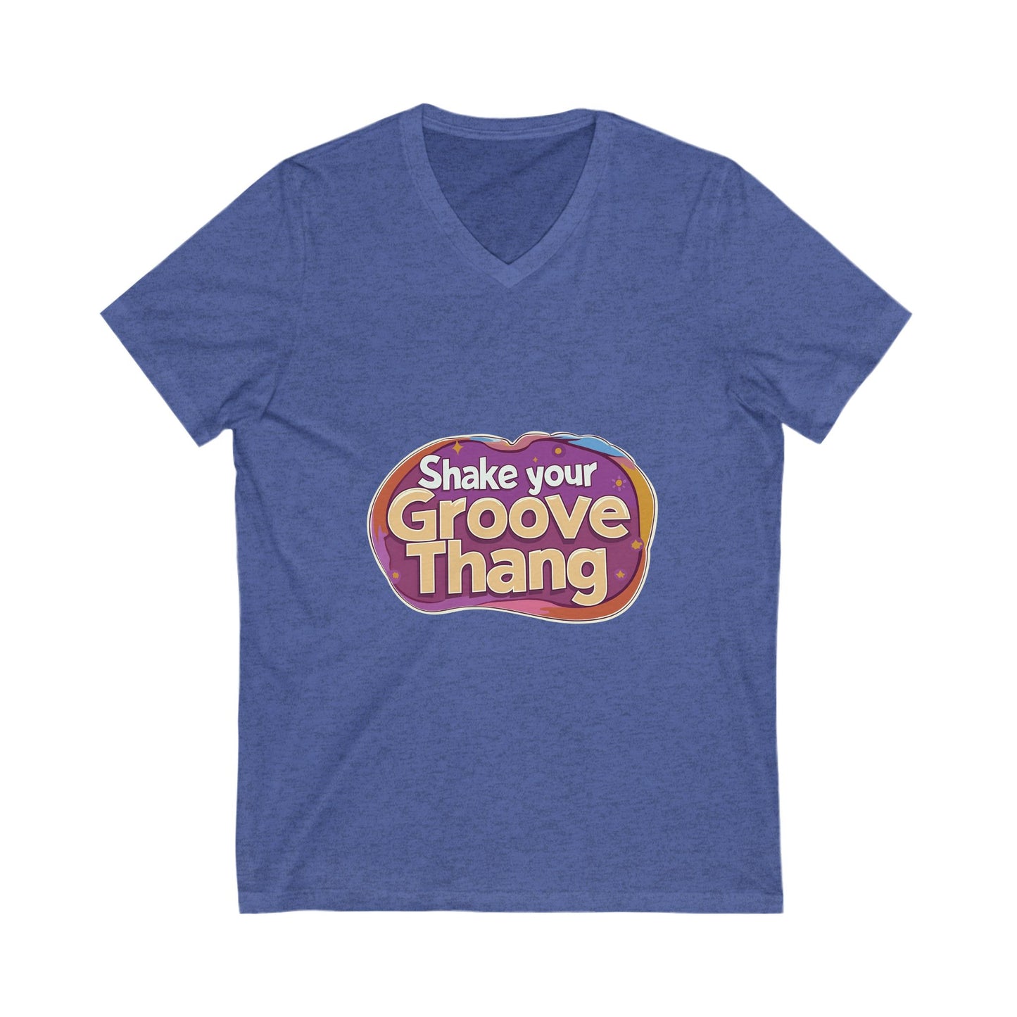Shake Your Groove Thang V-Neck T-Shirt | Retro Disco Funk Unisex Tee | 70s Party Vibes