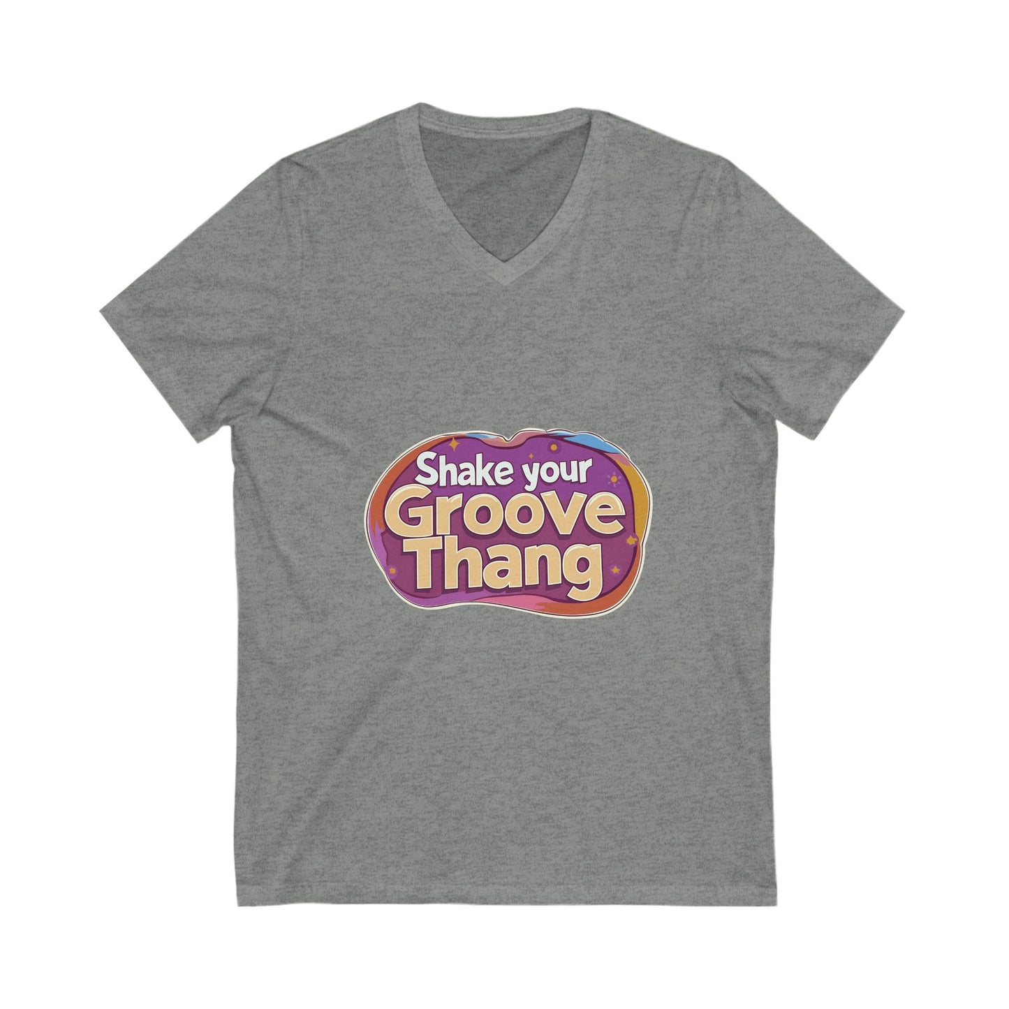 Shake Your Groove Thang V-Neck T-Shirt | Retro Disco Funk Unisex Tee | 70s Party Vibes