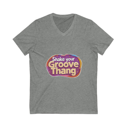 Shake Your Groove Thang V-Neck T-Shirt | Retro Disco Funk Unisex Tee | 70s Party Vibes