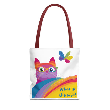 Rainbow Cat Sassy Tote Bag | Kawaii Pride Resistance | Cute Cat Lover Gift