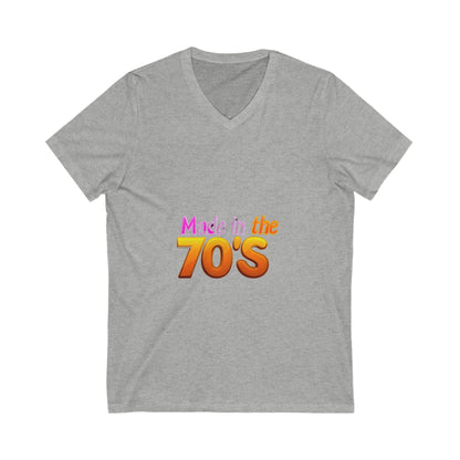 Made in the 70's Retro V-Neck T-Shirt | Vintage Birthday Gift | 70s Gradient Design