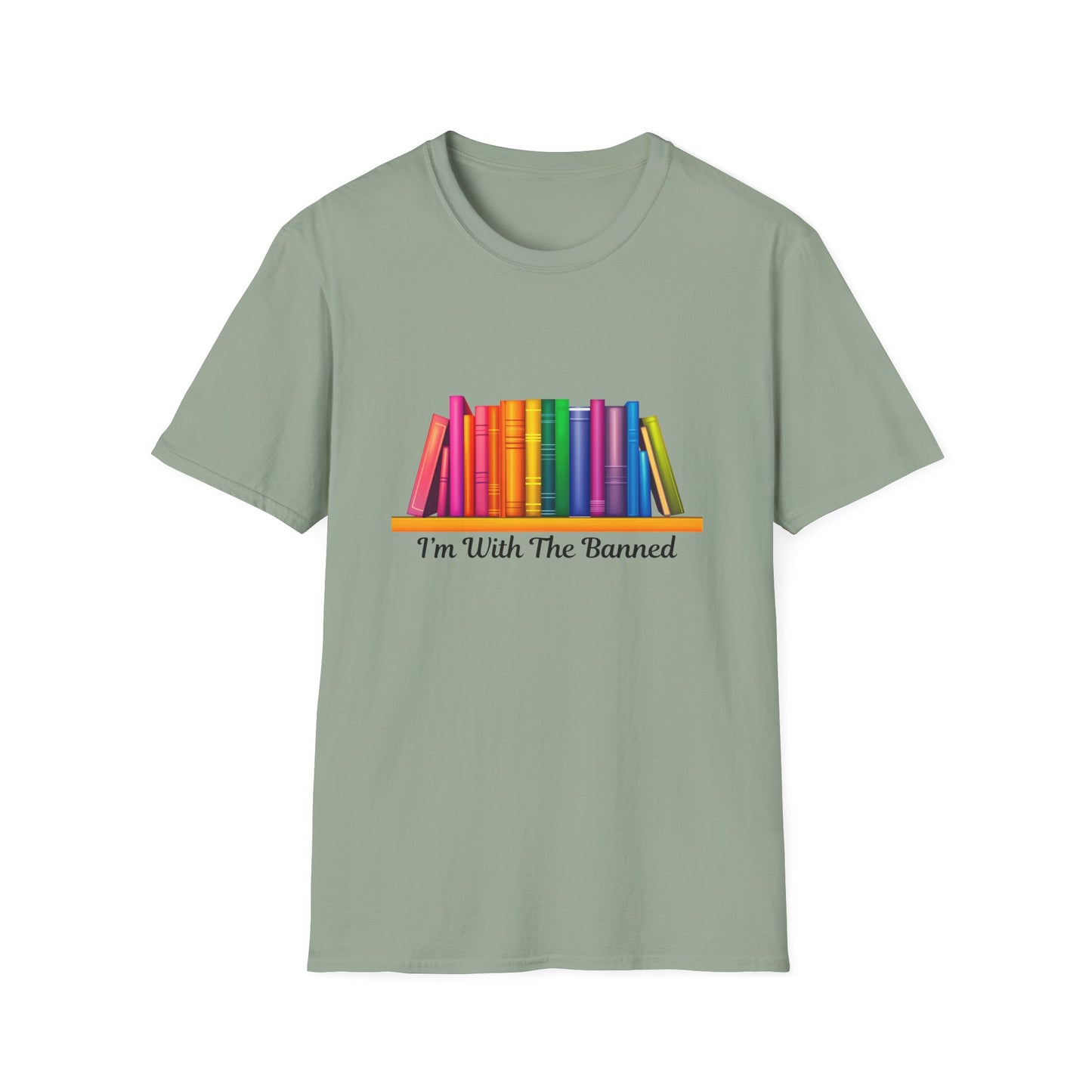 I'm With The Banned Books Rainbow T-Shirt | Literary Activism Tee