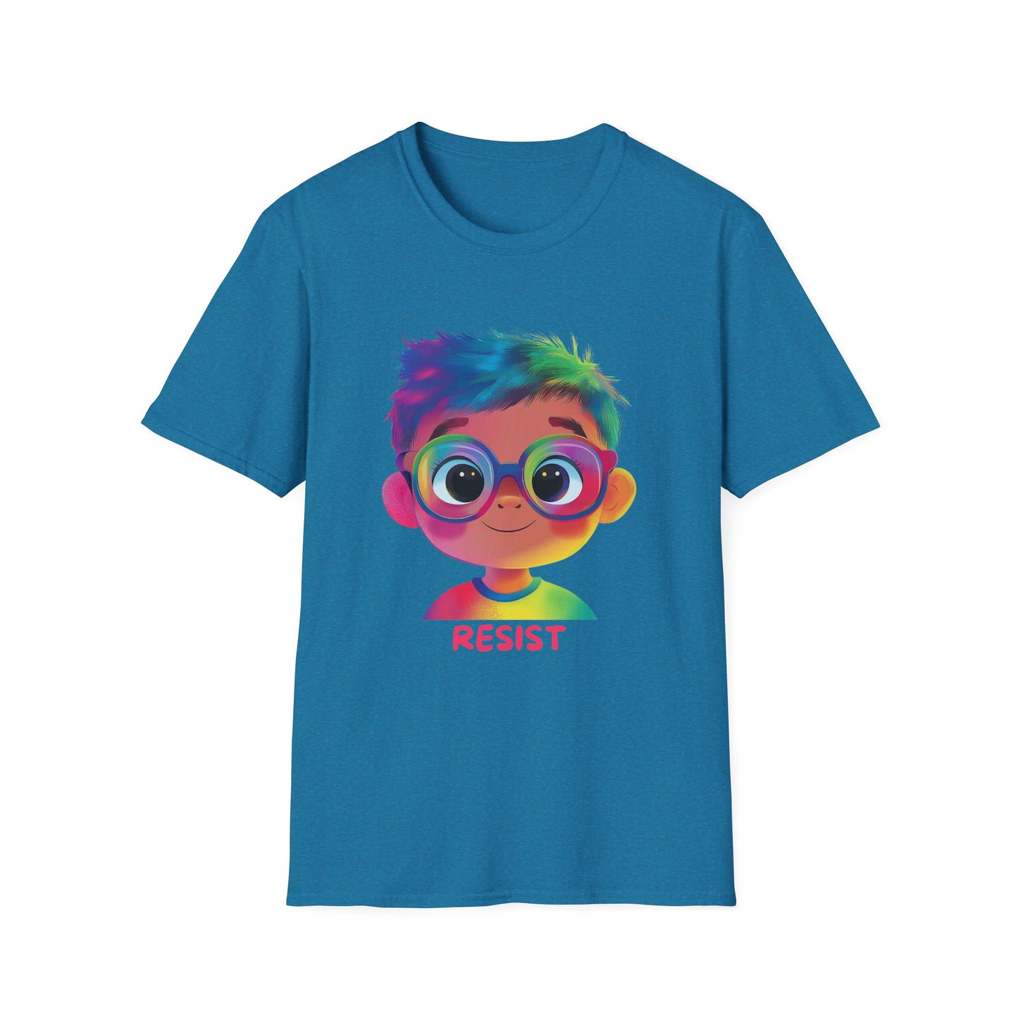 Rainbow Resist Kids T-Shirt | Kawaii Activism Unisex Tee