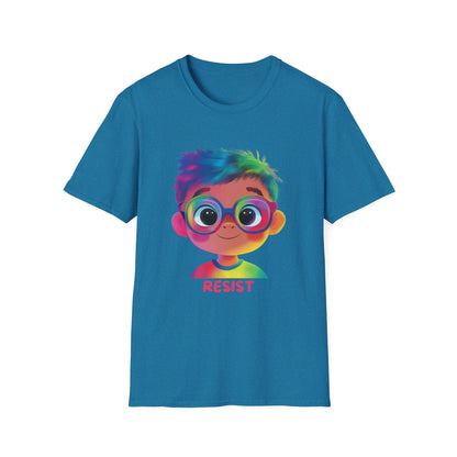 Rainbow Resist Kids T-Shirt | Kawaii Activism Unisex Tee