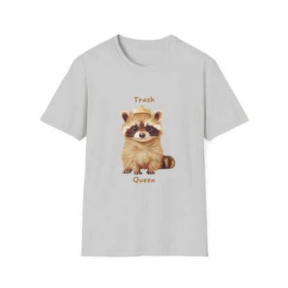 Trash Queen Raccoon T-Shirt | Cute Kawaii Animal Crown Unisex Tee