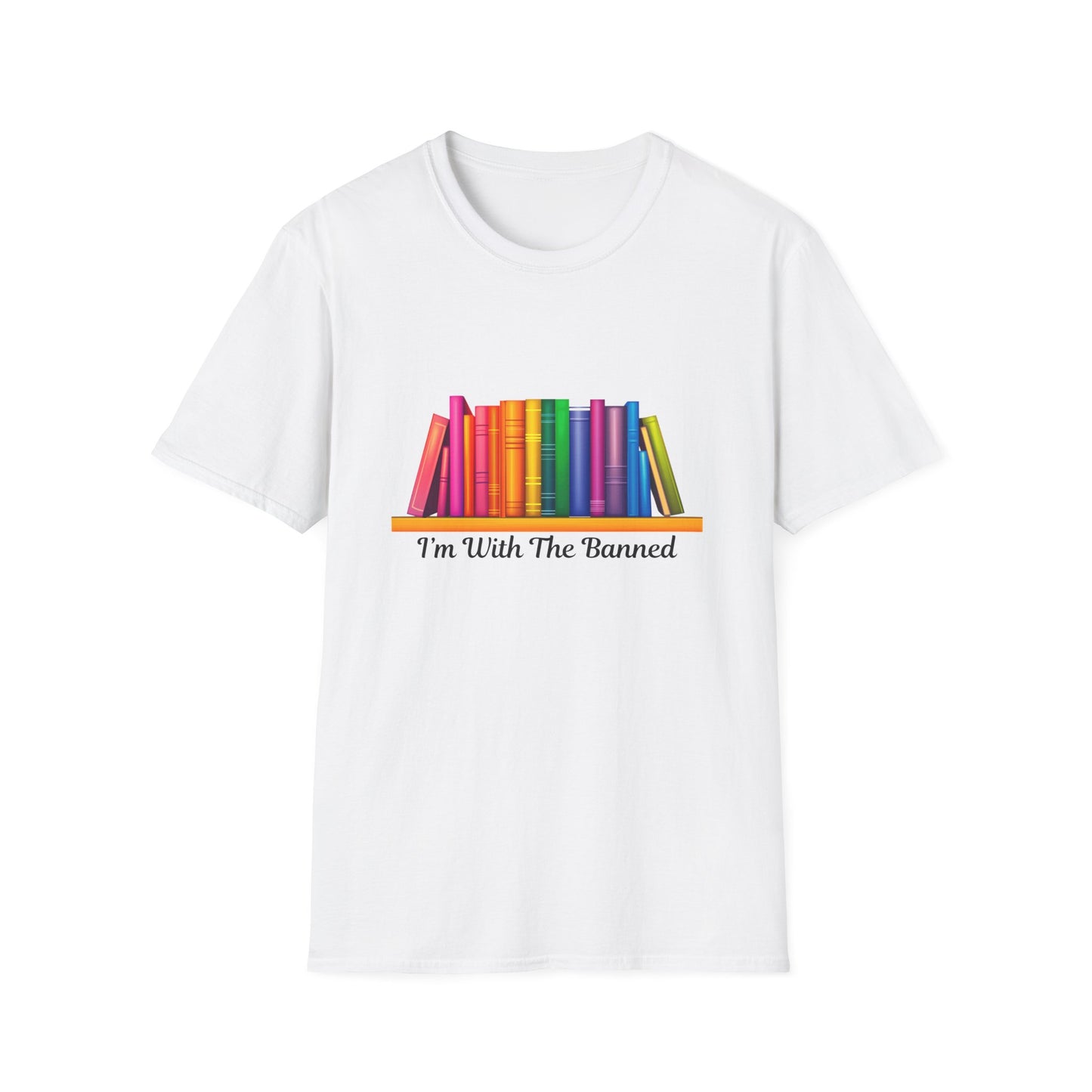 I'm With The Banned Books Rainbow T-Shirt | Literary Activism Tee