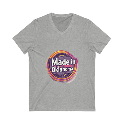 Made in Oklahoma Retro V-Neck T-Shirt | Vintage State Pride Unisex Tee