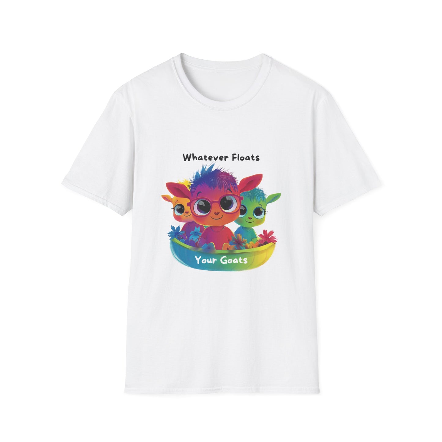 Whatever Floats Your Goats Rainbow Pride T-Shirt | Kawaii LGBTQ Tee