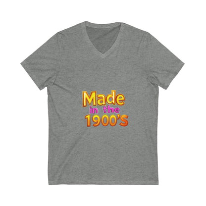 Made in the 1900s V-Neck T-Shirt | Vintage Birthday Gift | Retro Gold Text Design