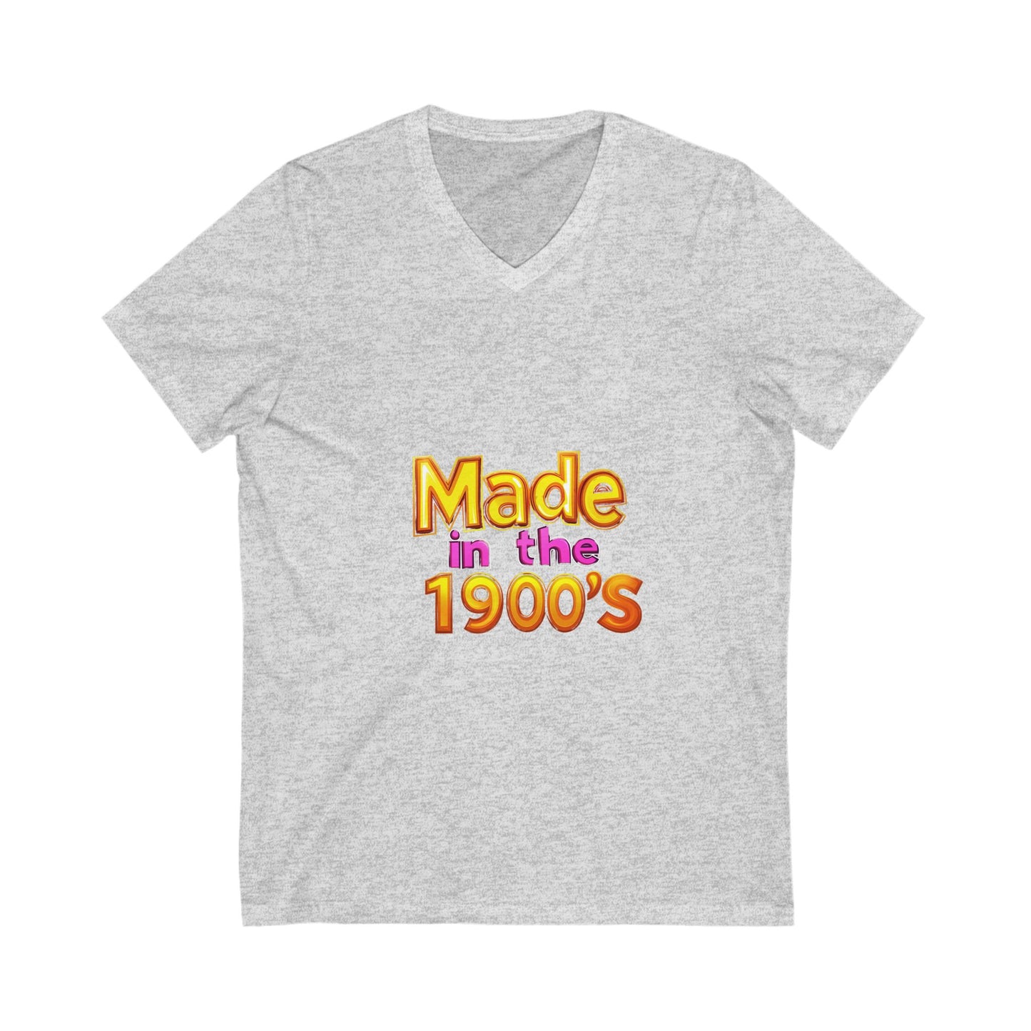 Made in the 1900s V-Neck T-Shirt | Vintage Birthday Gift | Retro Gold Text Design