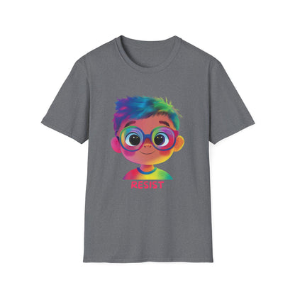 Rainbow Resist Kids T-Shirt | Kawaii Activism Unisex Tee