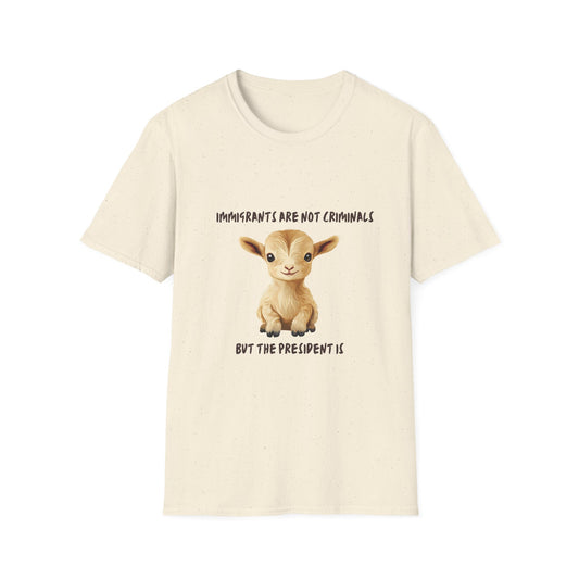 Cute Baby Goat Activist T-Shirt | Immigration Rights Unisex Tee | Kawaii Political Statement