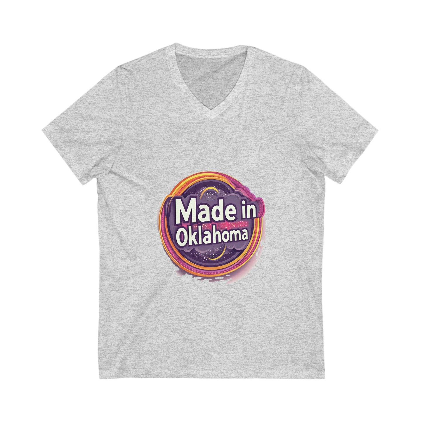 Made in Oklahoma Retro V-Neck T-Shirt | Vintage State Pride Unisex Tee