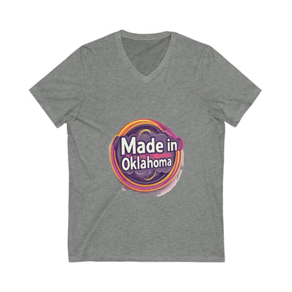 Made in Oklahoma Retro V-Neck T-Shirt | Vintage State Pride Unisex Tee