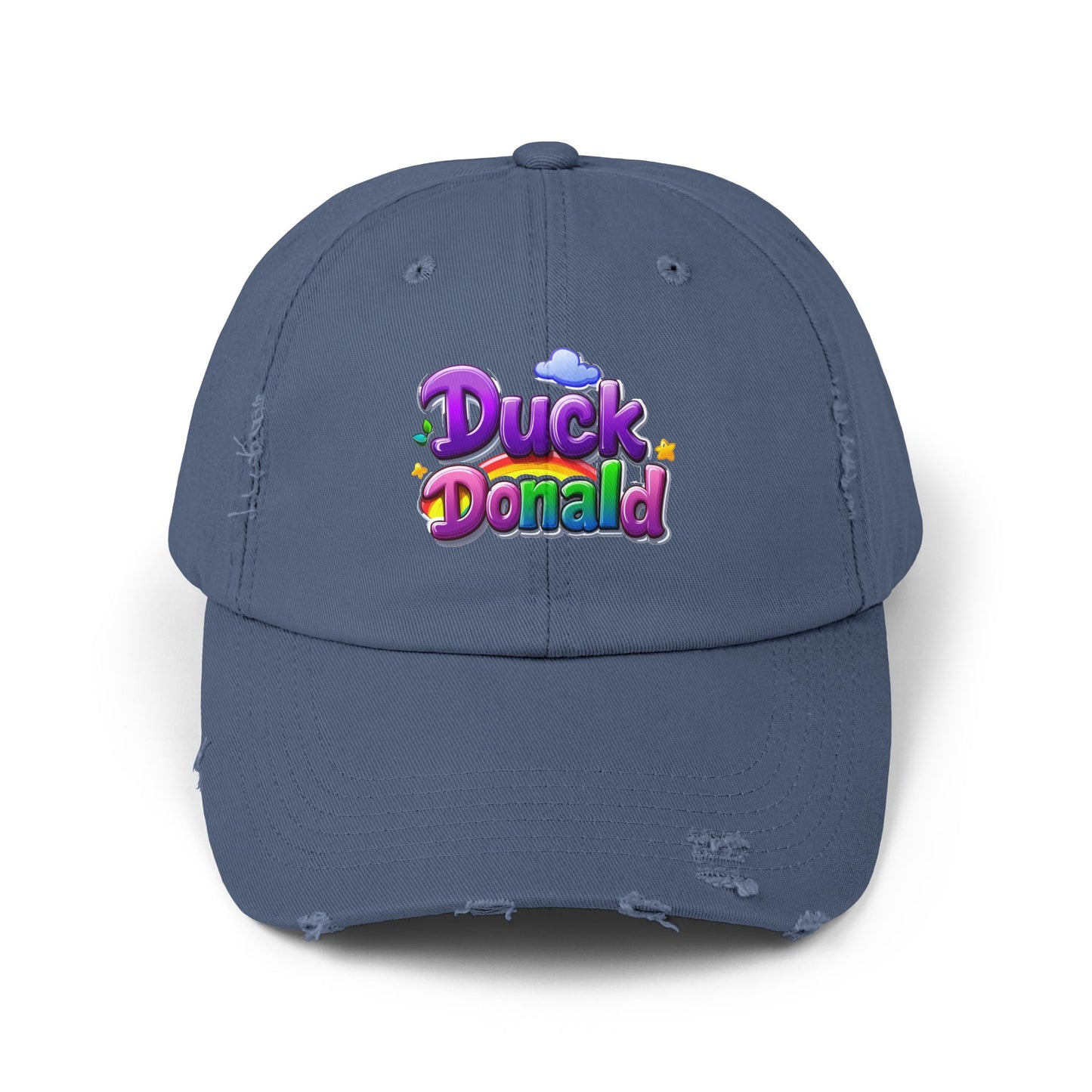 Kawaii Duck Donald Distressed Dad Hat | Y2K Nostalgic Pink Cap
