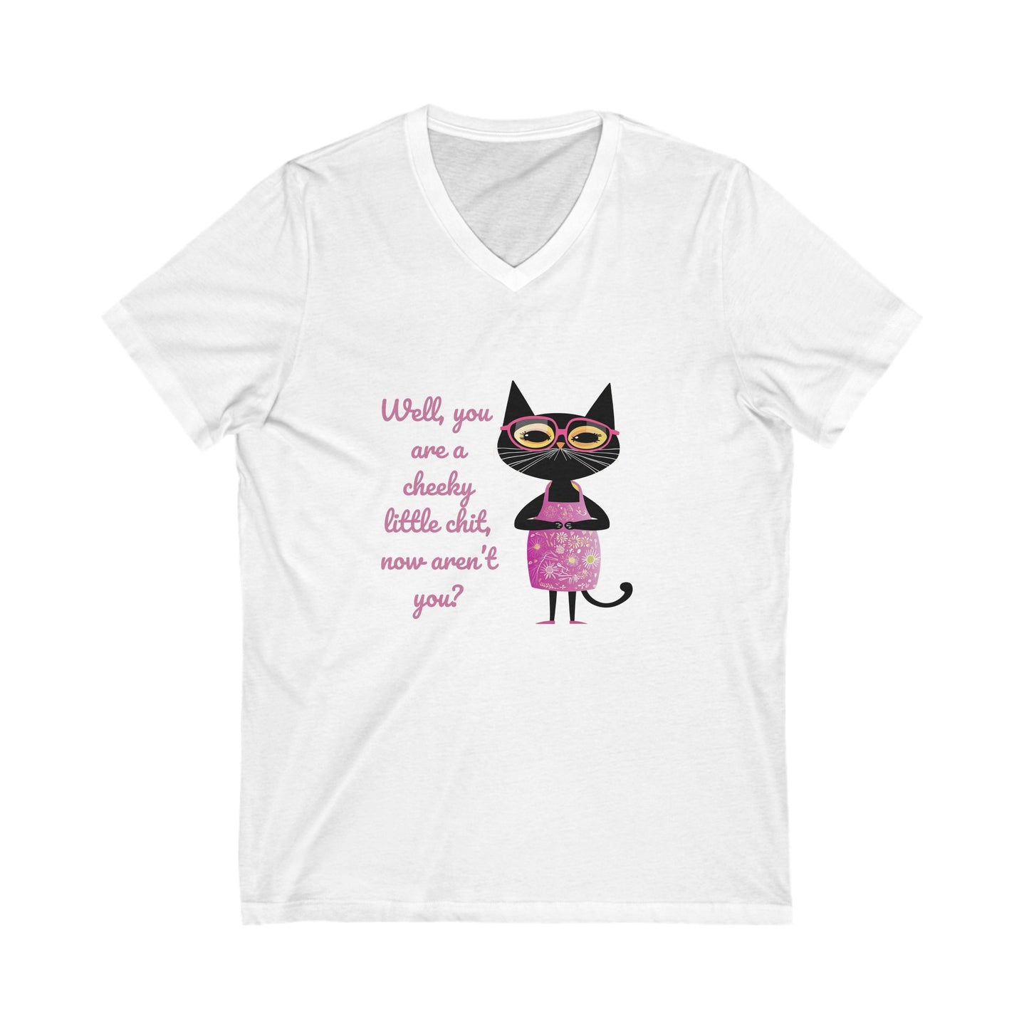 Sassy Bird Rainbow V-Neck T-Shirt | Cute Activist Kawaii Bird Unisex Tee
