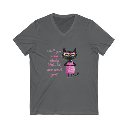 Sassy Bird Rainbow V-Neck T-Shirt | Cute Activist Kawaii Bird Unisex Tee