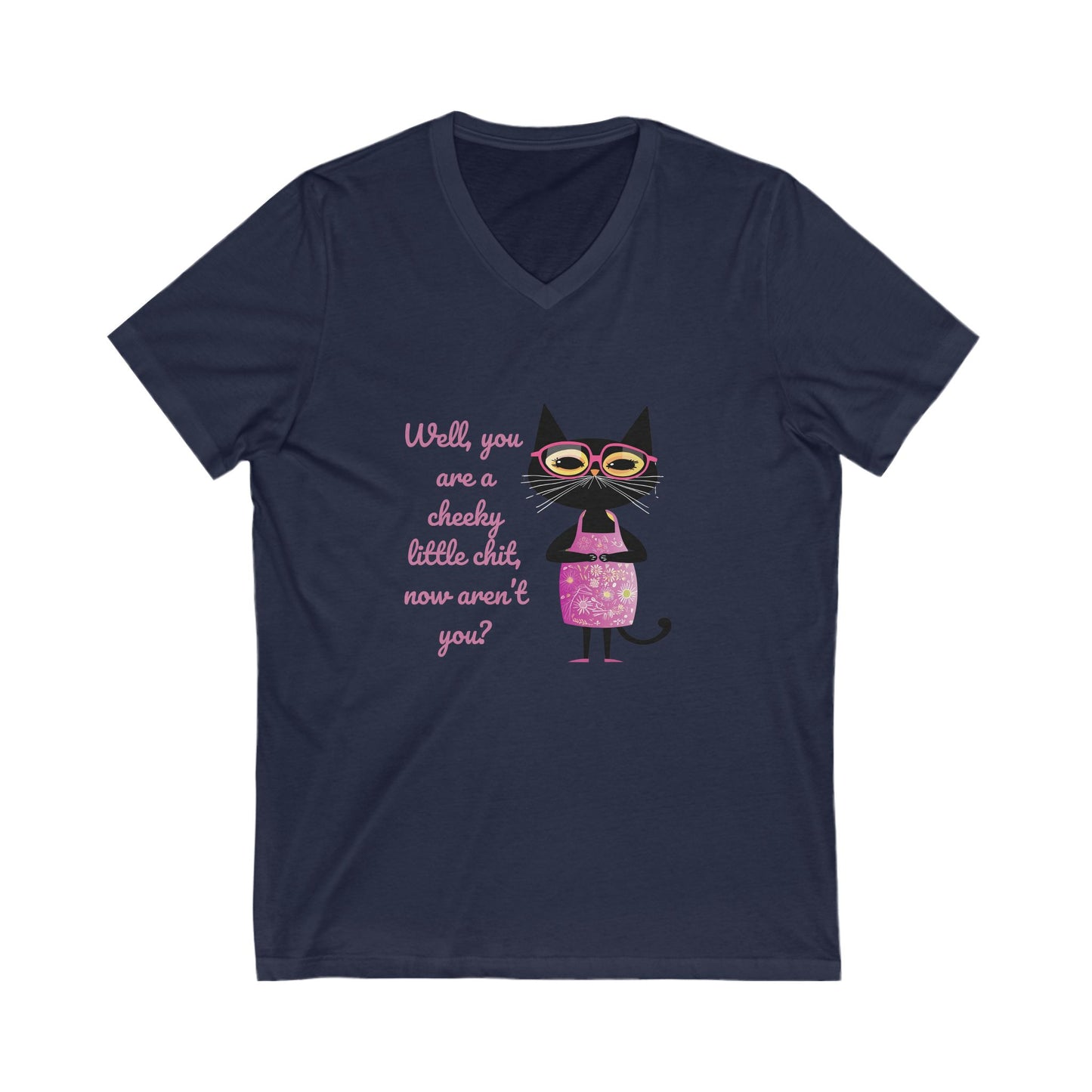 Sassy Bird Rainbow V-Neck T-Shirt | Cute Activist Kawaii Bird Unisex Tee