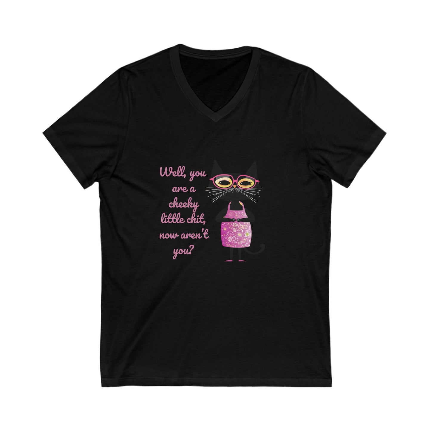 Sassy Bird Rainbow V-Neck T-Shirt | Cute Activist Kawaii Bird Unisex Tee