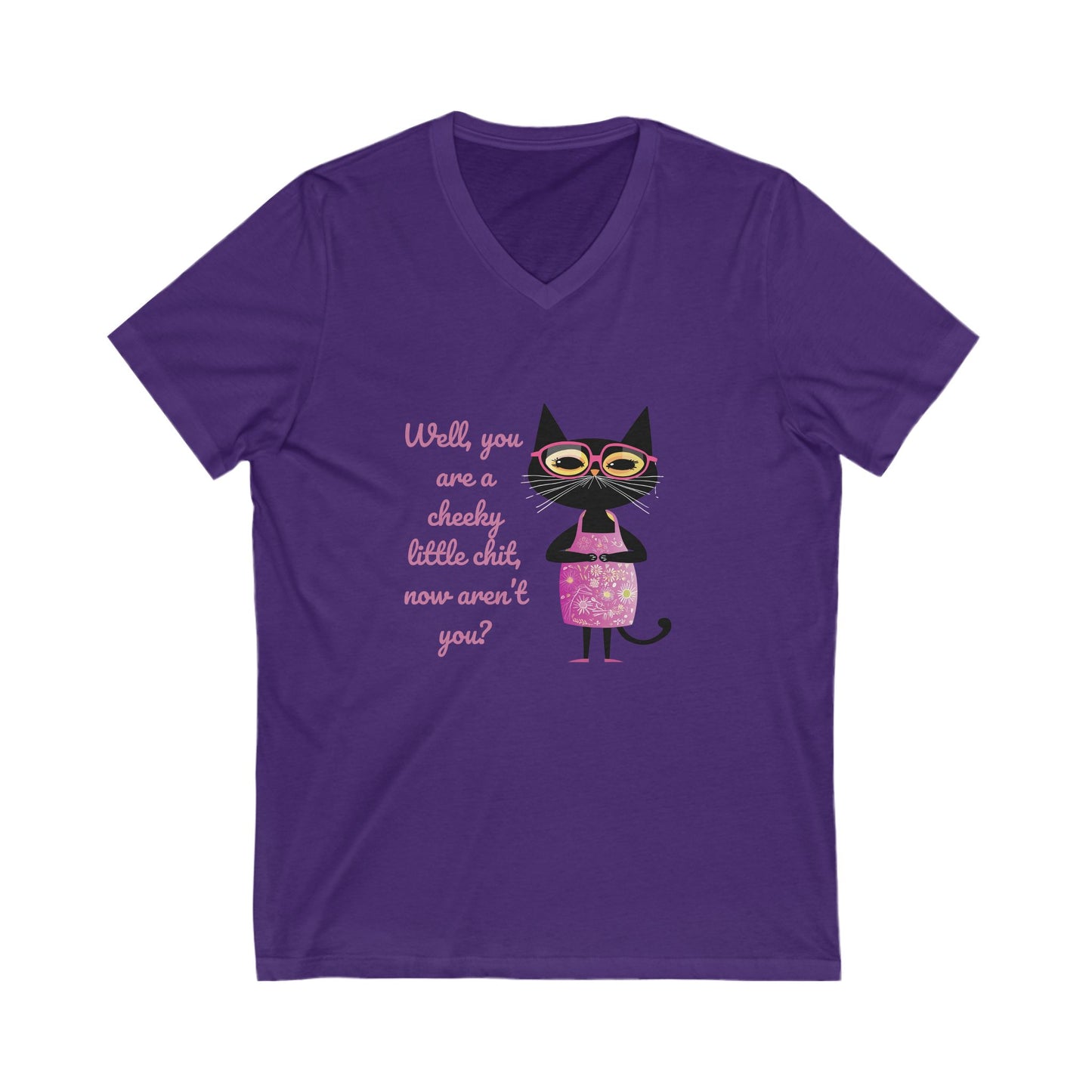 Sassy Bird Rainbow V-Neck T-Shirt | Cute Activist Kawaii Bird Unisex Tee