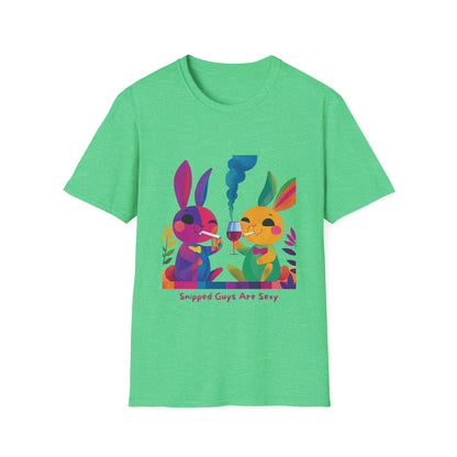 Snipped Guys Are Sexy T-Shirt | Kawaii Bunny Activism | LGBTQ+ Pride Unisex Tee