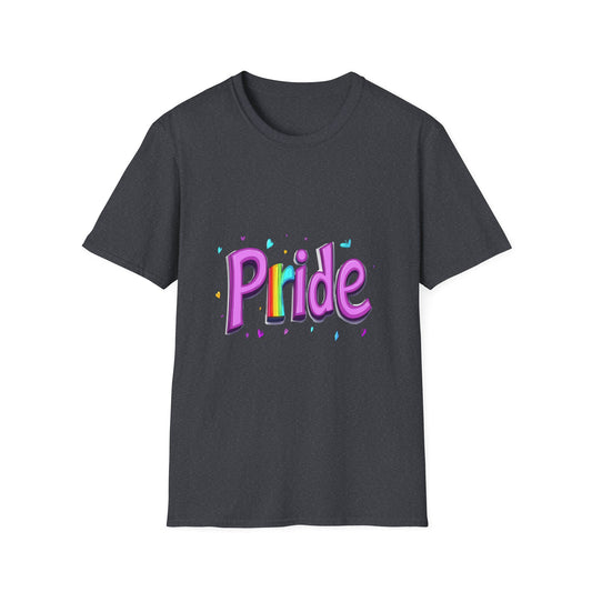 Rainbow Pride 3D Typography T-Shirt | LGBTQ+ Unisex Tee